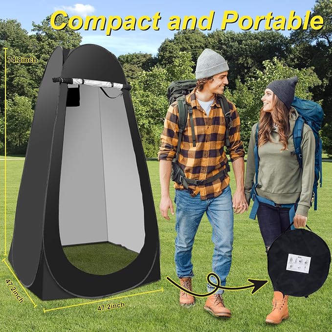 Portable Hot Shower Tent for Camping, Pop Up Privacy Tent - Image 7