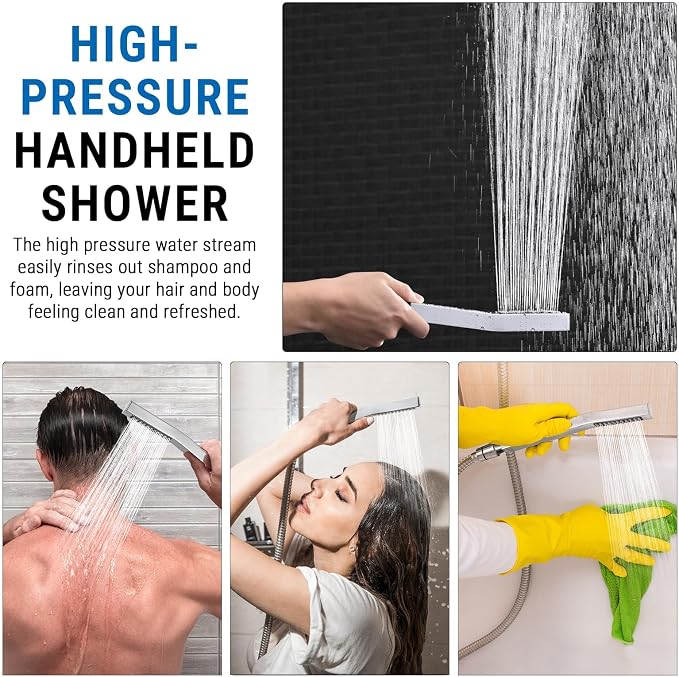 G-Promise All Metal 14 Inch Dual Square Shower Head - Image 3