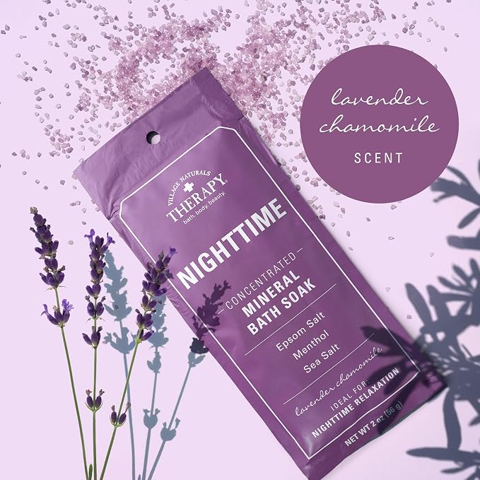 Village Naturals Therapy Nighttime Concentrated Mineral Bath Soak, Lavender - Image 2