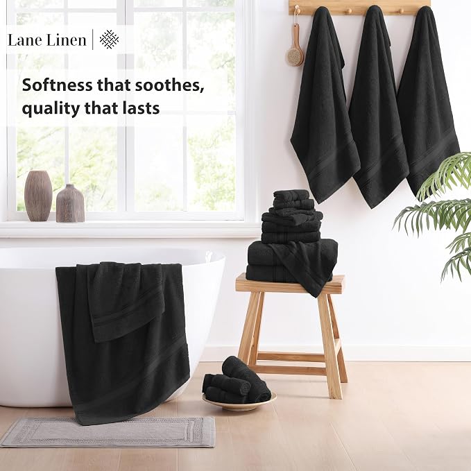 LANE LINEN Luxury Bath Towels Set- 100% Cotton Bathroom Towels, Zero Twist - Image 4