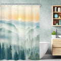 Riyidecor Small Stall Mountain Shower Curtain 54Wx78H Inch Rv Narrow Extra Long by Riyidecor