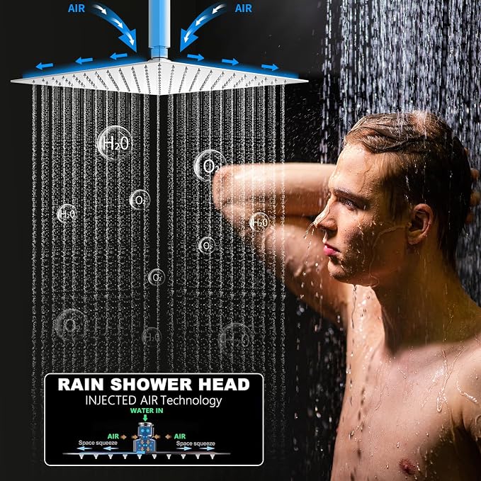 Rain Shower System Polished Chrome 3 Way Digital Display Shower Faucet System - Image 2