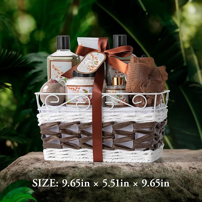 Coconut Almond spa kit, Bath and Body Gift Basket Christmas Gifts - Image 7