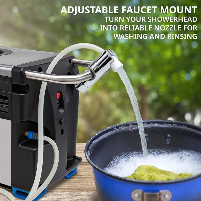 Hike Crew Portable Propane Water Heater & Shower Pump w/Built-in Battery | - Image 8