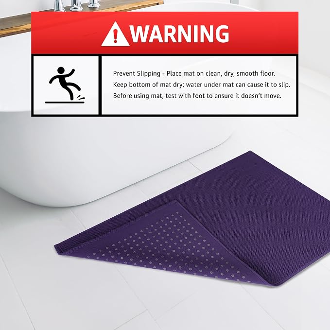 American Soft Linen Bath Rug, 17 in 24 in 100% Cotton Bath Mats Rugs - Image 4