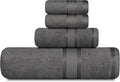 Casa Lino 100% Cotton Bath Towels Set of 4 by CASALINO