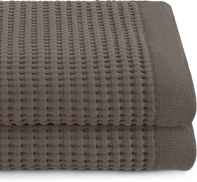 GILDEN TREE Waffle Towels for Bathroom Luxury 100% Cotton Bath Towels, Quick by GildenTree