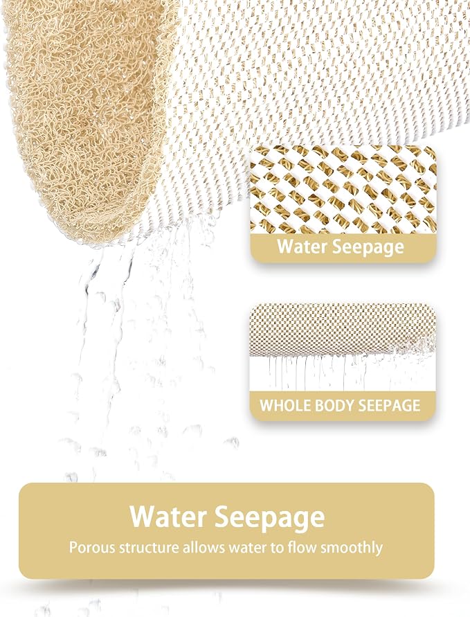 Beige Non Slip Square Shower Mat 24x24 Inch - Image 5