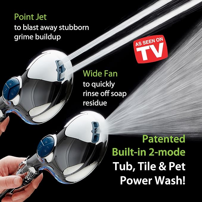 AquaCare High Pressure 6-way Dual Shower Head Combo - Image 3