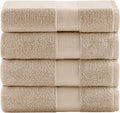 Comfort Spaces Turkish Bath Towel Set of 4 Piece 27x54 Medium 100% Cotton by ComfortSpaces