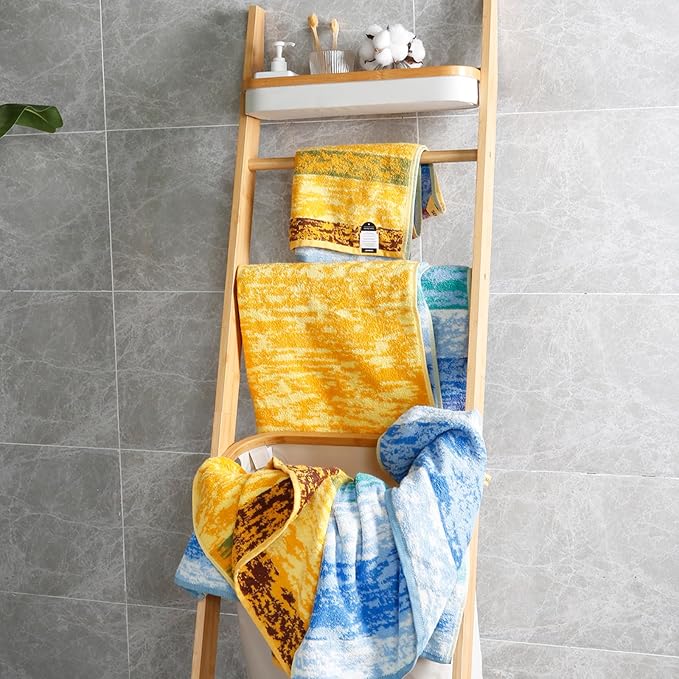 SEMAXE Colorful Bath Towel Set, 100% Cotton Bathroom Towels - Image 6
