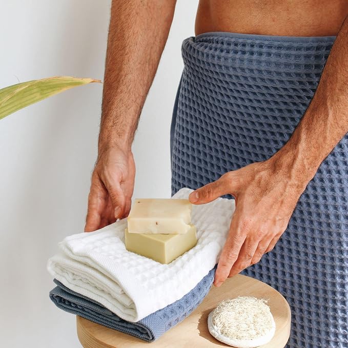 sea me at home Waffle Hand Towel – 100% Turkish Cotton, Soft and Absorbent - Image 2