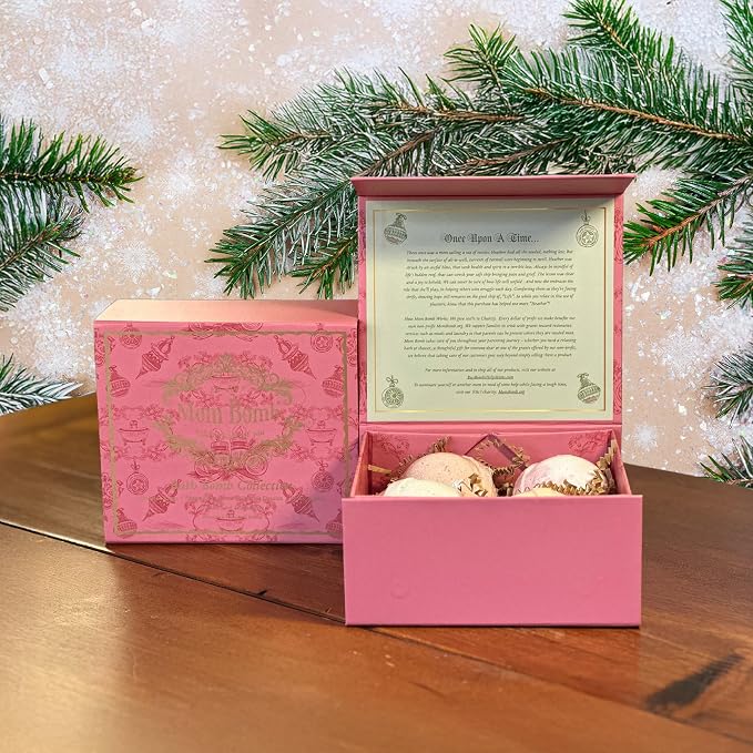 Mom Bomb Bath Bomb Gift Set – Mistletoe Kisses, Peppermint Cocoa, Fireside - Image 2