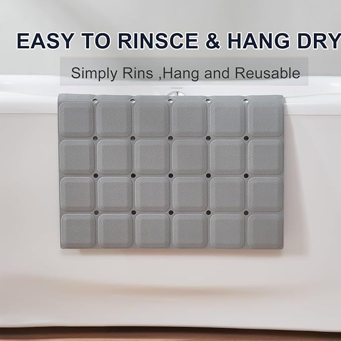 Anti Slip Shower Mat for Tub & Shower Stall, Fast-Draining, Machine Washable - Image 7