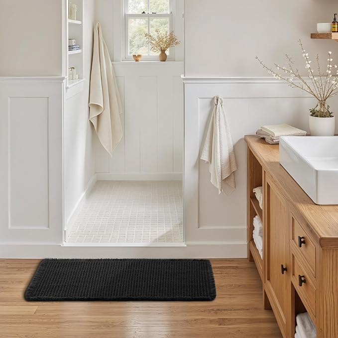 GRANNY SAYS Waffle Bath Mat 24" x 36", Boho Bathroom Rugs Non Slip Washable - Image 3