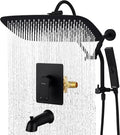 G-Promise 14 Inches Shower faucet Sets Complete, All Metal Rainfall Shower Head by G-Promise