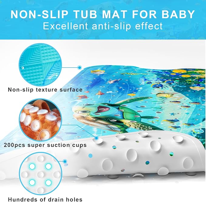 Upgrade Cartoon Baby Bath Mat Non Slip - Image 3