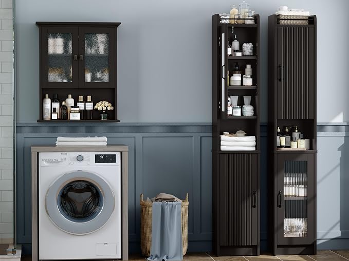 Tall Bathroom Storage Cabinet, Narrow Storage Cabinet - Image 7