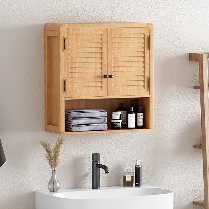 Wall-Mounted Bathroom Storage Cabinet, Waterproof Multi-Layer Adjustable Shelf - Image 3