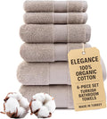 Maisonette Elegance 100% Organic Cotton Turkish Bathroom Towels Set, Ideal by MAISONETTE