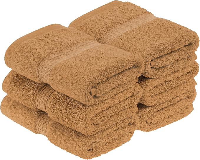 BLUENILEMILLS BNM Egyptian Cotton 6-Piece Towel Set, Includes 6 Face Towels - Image 2
