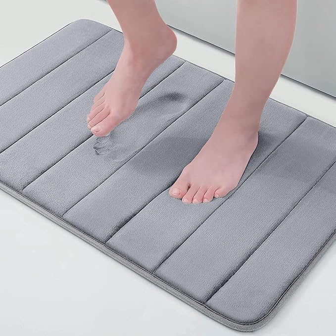 Buganda Memory Foam Bath Mat, Ultra Soft and Non-Slip Bathroom Rugs, Water by Buganda