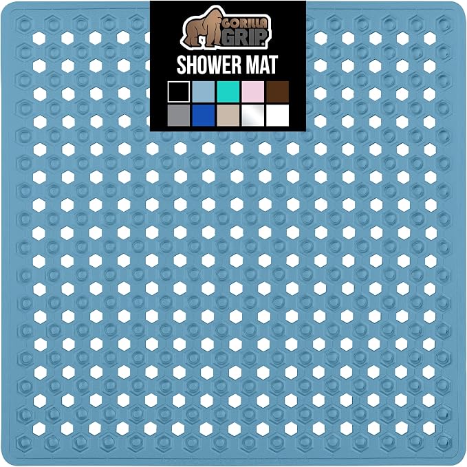 GORILLA GRIP Patented Square Shower Stall Mat, Small Bathtub Floor Mats by GorillaGrip