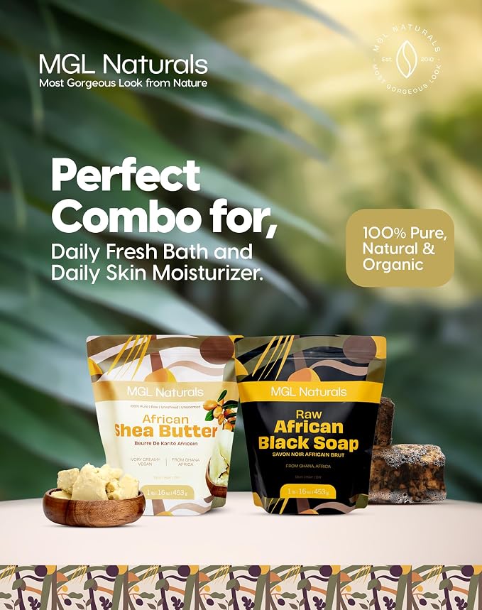 MGL Naturals Raw African Black Soap 5 lb bulk handmade from Ghana, Africa | - Image 6