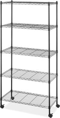 Whitmor 5 Tier Supreme Shelving Unit, Metal Storage Shelves, Adjustable Heavy by Whitmor