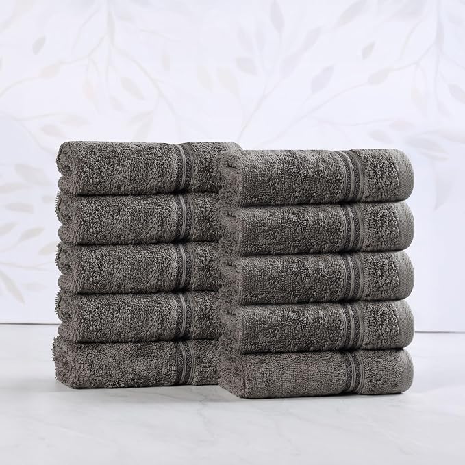 Superior Egyptian Cotton Face Towel/Washcloth Set, Small Towels by SUPERIOR