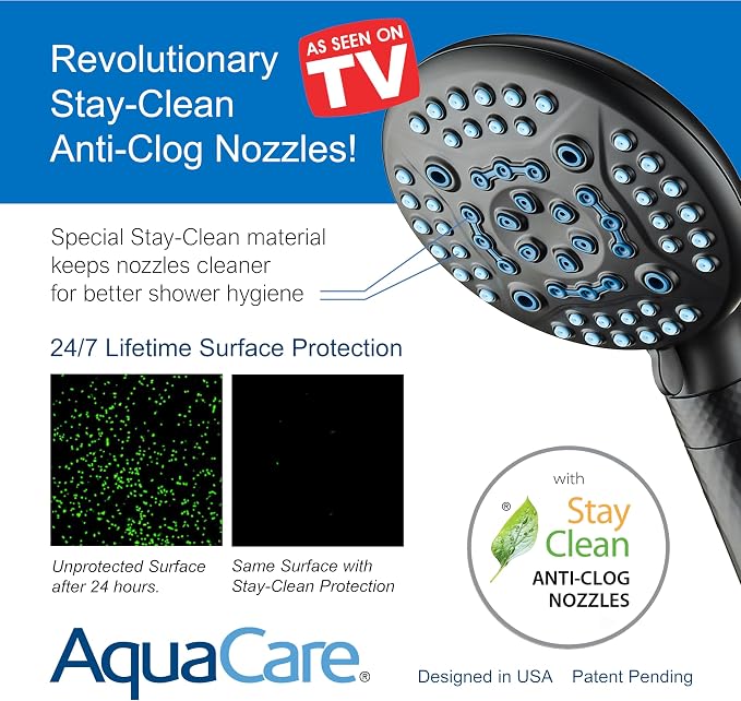 AquaCare High Pressure 6-way Dual Shower Head Combo - Image 8