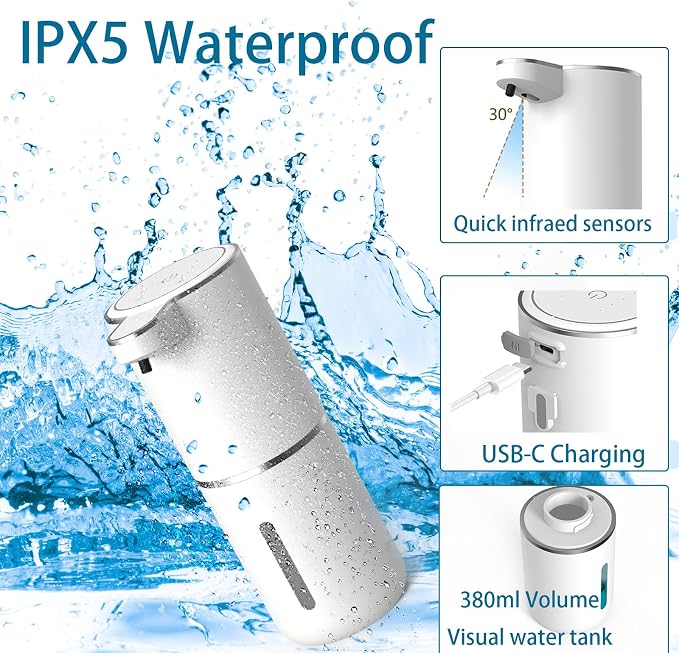 Automatic Liquid Soap Dispenser, Touchless Hand Soap Dispenser 13.5oz/400ml USB - Image 6
