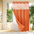 Gibelle Long Shower Curtain 72x80, Waffle Weave Bathroom Shower Curtain by Gibelle