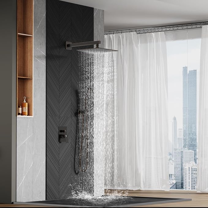 SR SUN RISE Oil Rubbed Bronze Shower System 12 Inches Brass Bathroom Luxury - Image 8