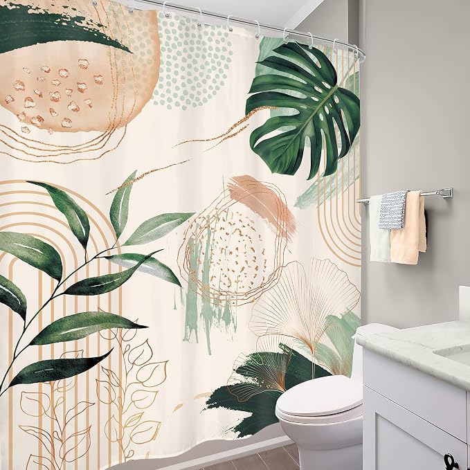 Boho Shower Curtain 72Wx84H Extra Long Bohemian Modern Mid Century Abstract - Image 4
