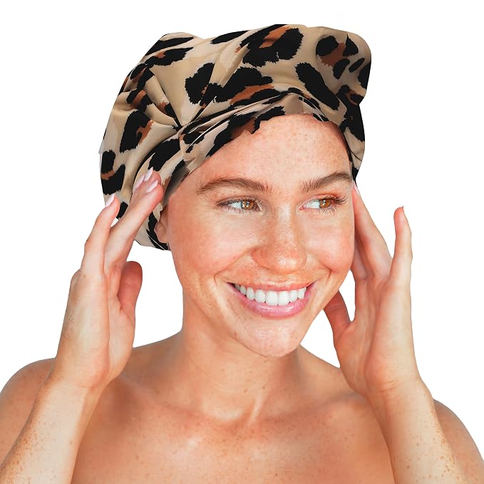 Kitsch Luxury Shower Caps for Women Reusable Waterproof - Image 7
