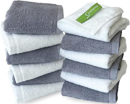 12 Pack Washcloths 13" x 13" by SUMMERMIA