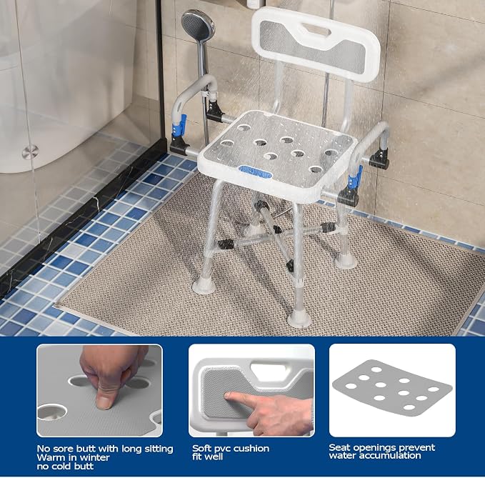 Shower Chair for Seniors Elderly Handicap Disabled Or Bariatric Adults Heavy - Image 4