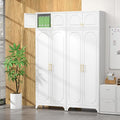 Metal Storage Cabinet and Wall Upper Storage Cabinet, 90Inch White Kitchen by Steeloong