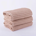 PÜSKÜL Waffle Kitchen & Hand Towel Organic 100% Turkish Cotton Set of 3 Beige by P%C3%BCsk%C3%BClTextile