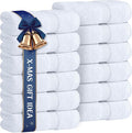 Wealuxe White Washcloths 12 Pack by WhiteClassic