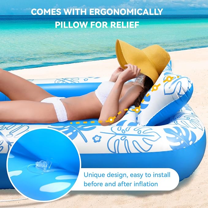 Inflatable Tanning Pool Lounger Float - Image 4