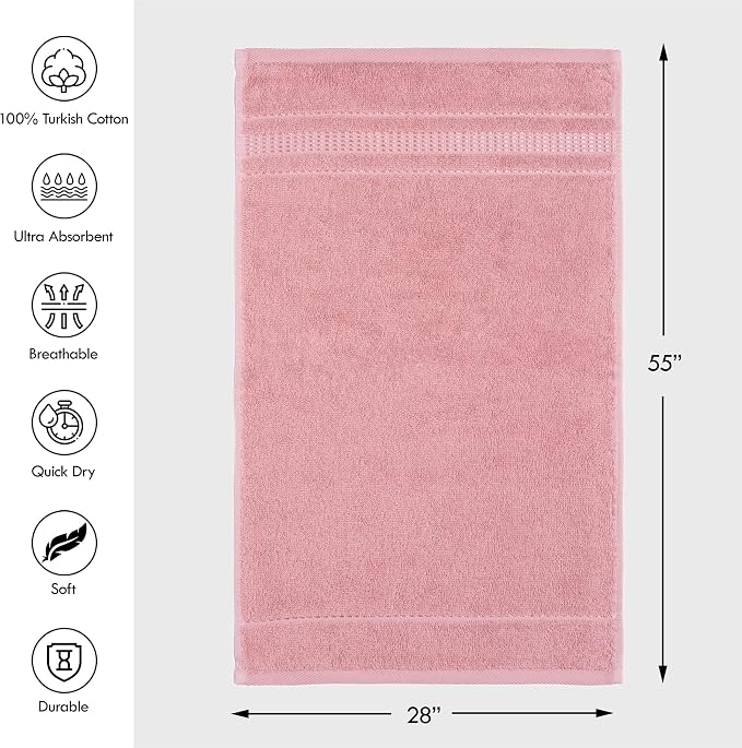 Melissa Linen, 2 Piece Bath Towel Set, Turkish Cotton Bath Towels - Image 2