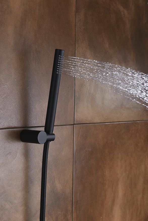 Black Shower Fixtures, Matte Black Shower Faucet Set - Image 4