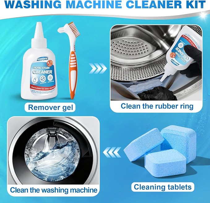 Navona 24 Pack Washing Machine Cleaner Tablets, Washer Cleaner Tablets Pro Set - Image 2