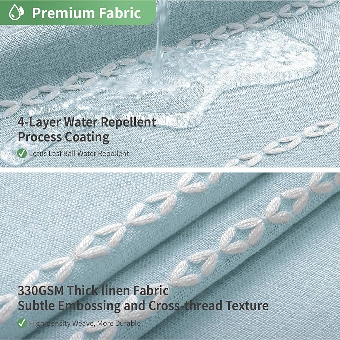 No Hook Extra Long Shower Curtain Set - Image 3