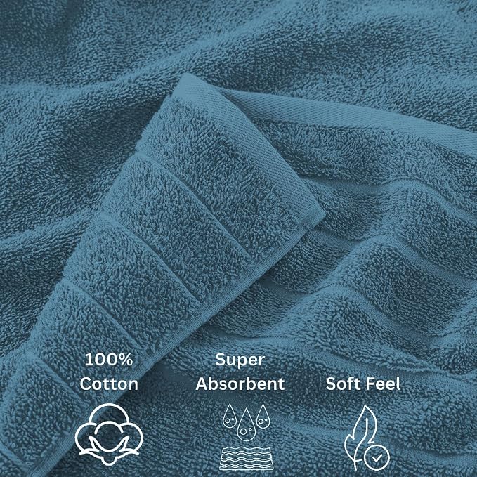Casa Platino 100% Cotton Luxury Bath Towel Set - Image 5