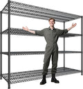 2500 LBS Shelf Storage Shelves 68.1" W Wire Shelving Unit, Garage Shelving by Durayloly