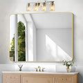 BONEWEI Gold Bathroom Mirror, 36x48 inch Wall Mirror by BONEWEI