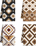 Set of 4 Western Aztec Kitchen Towels Vintage Themed Dish Towel Bathroom by Vetoxka
